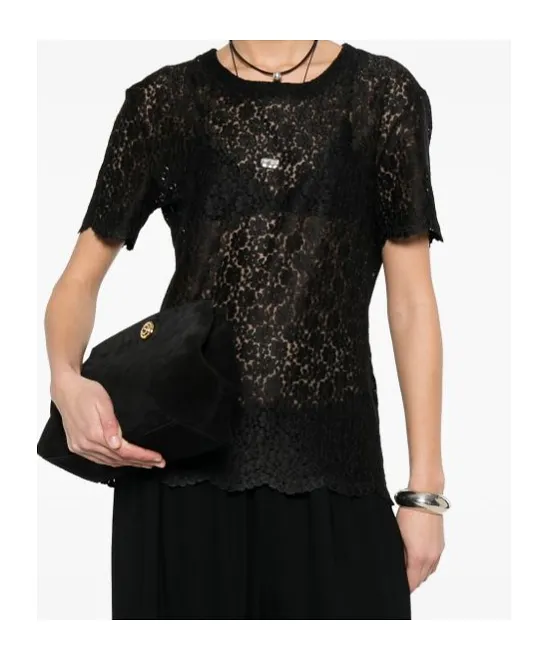 Short-Sleeved Lace T-Shirt