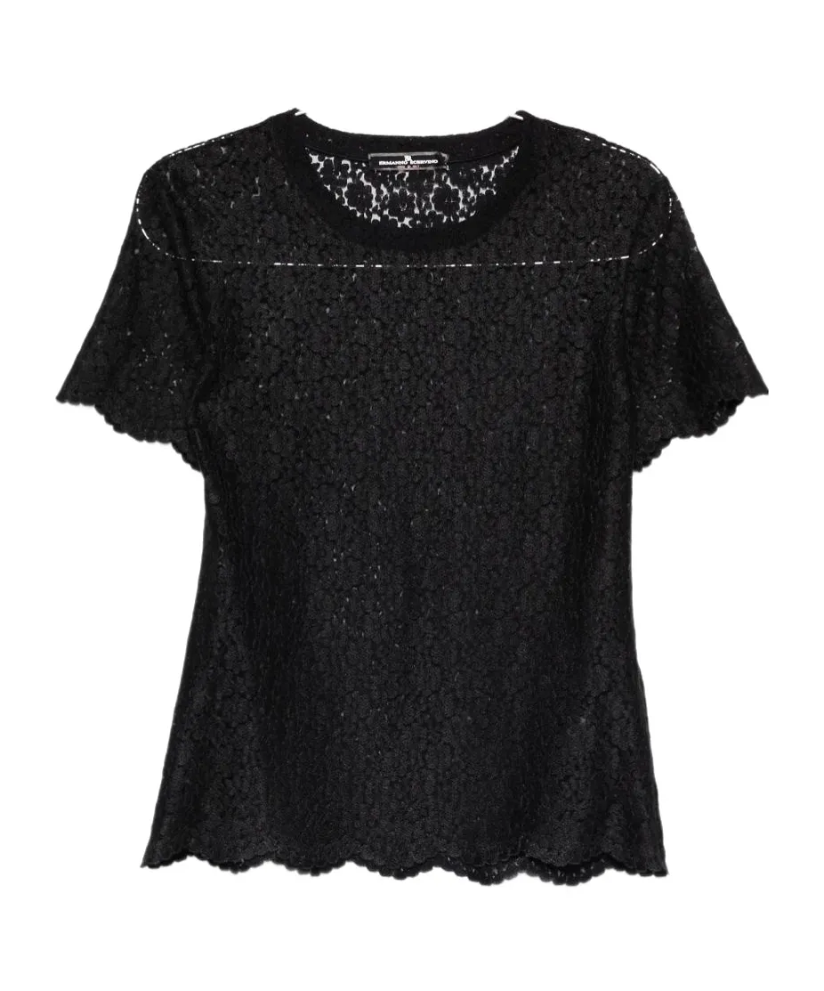 Short-Sleeved Lace T-Shirt