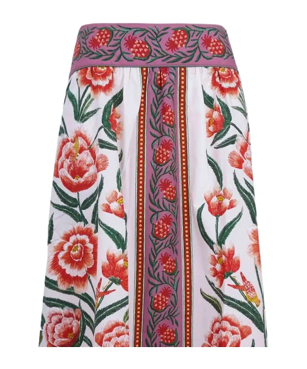 Farm Rio Floral Pattern Skirt
