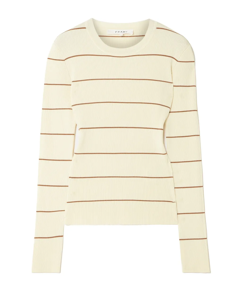 Striped Ribbed T-Shirt