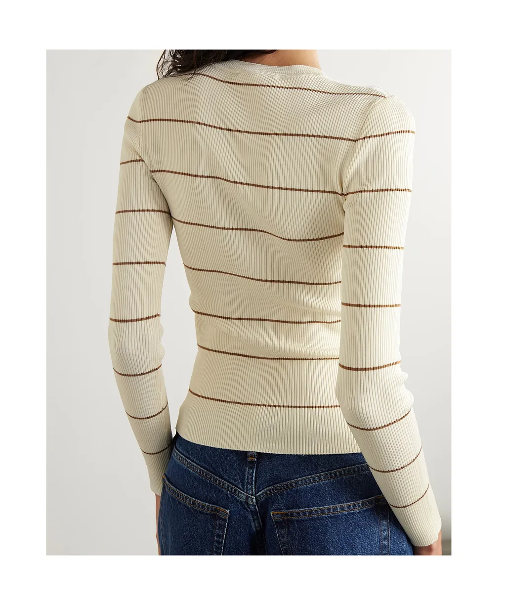 Striped Ribbed T-Shirt