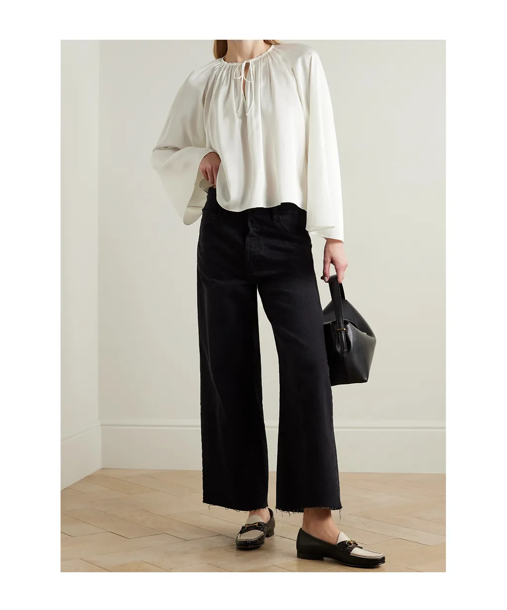 Strap Pleated Blouse
