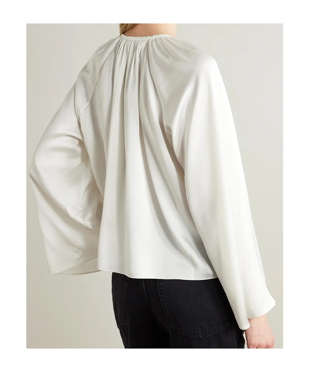 Strap Pleated Blouse