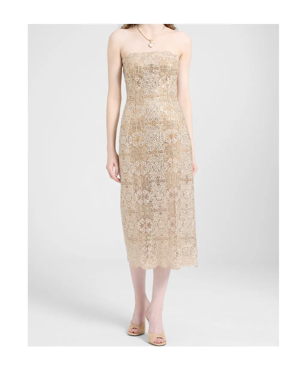 Strapless Midi Dress