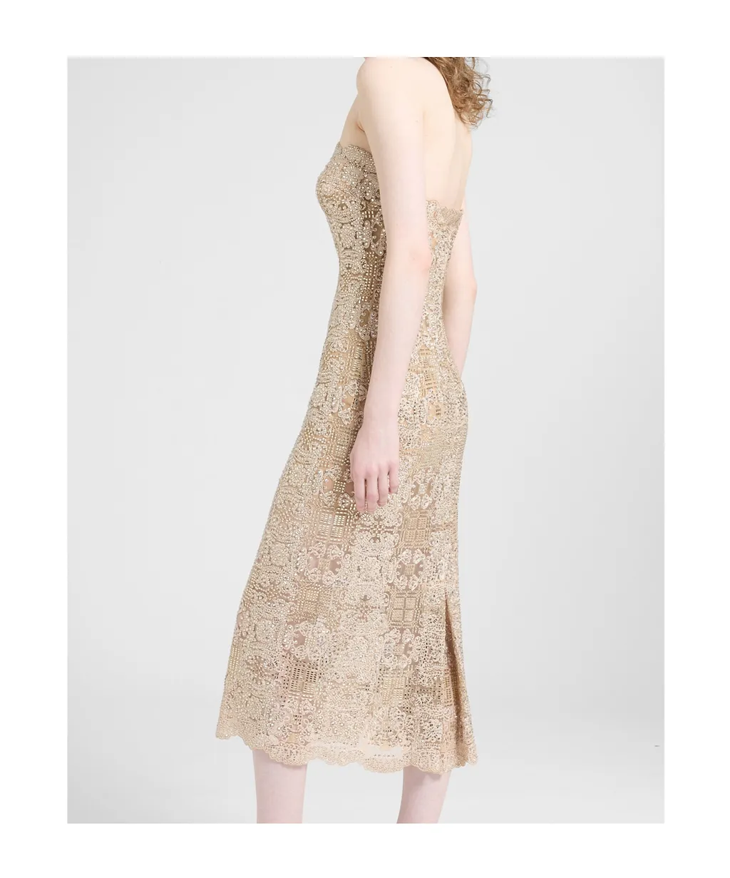 Strapless Midi Dress