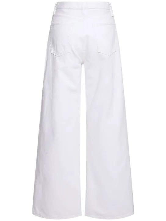 The Loose Cotton Mid Rise Wide Jeans -
