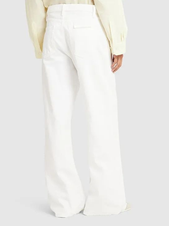 The Loose Cotton Mid Rise Wide Jeans -