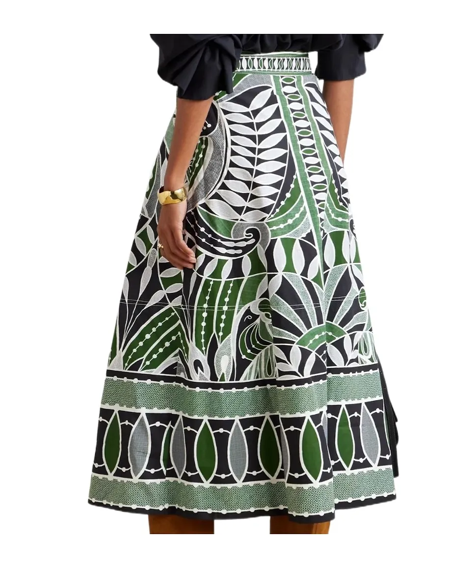 Floral-Print Midi Skirt