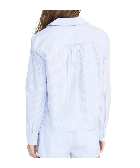 V-Neck Striped Blouse