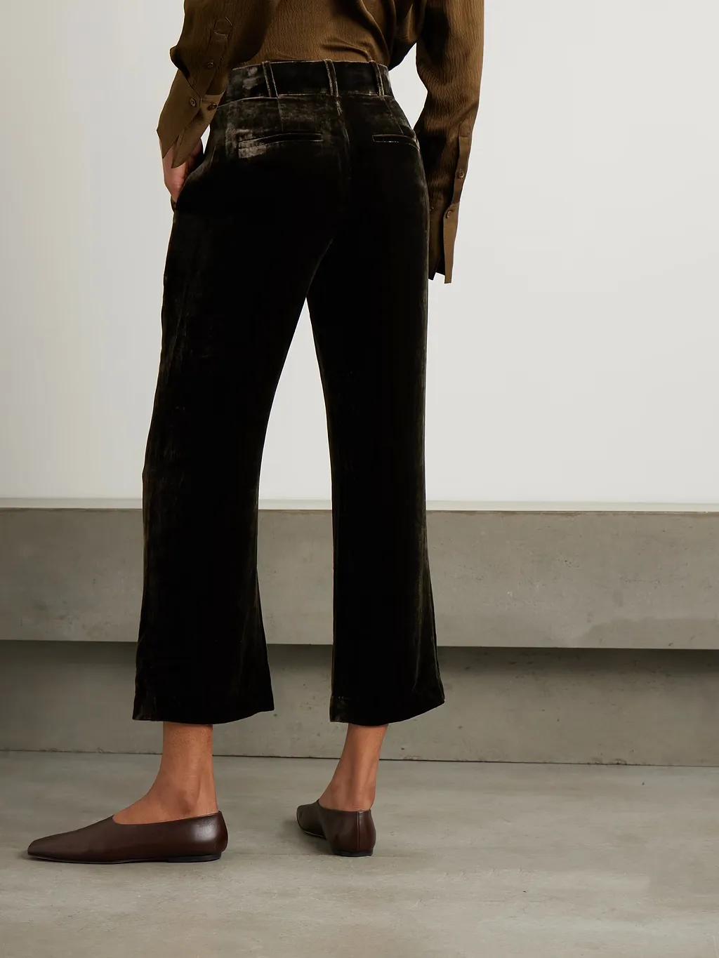 Velvet Flared Track Pants