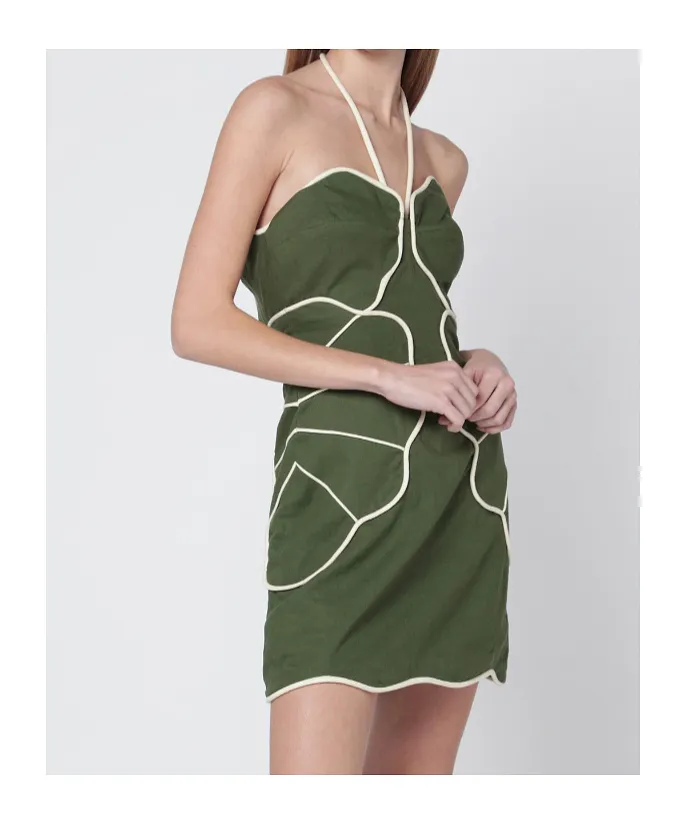 Short Linen-Blend Dress