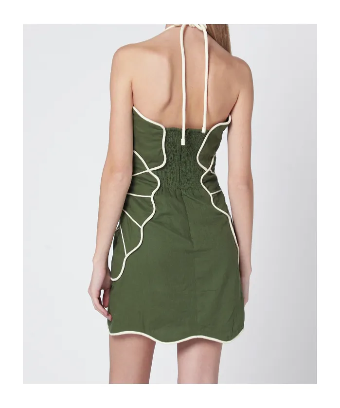 Short Linen-Blend Dress