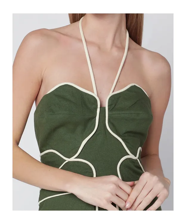 Short Linen-Blend Dress