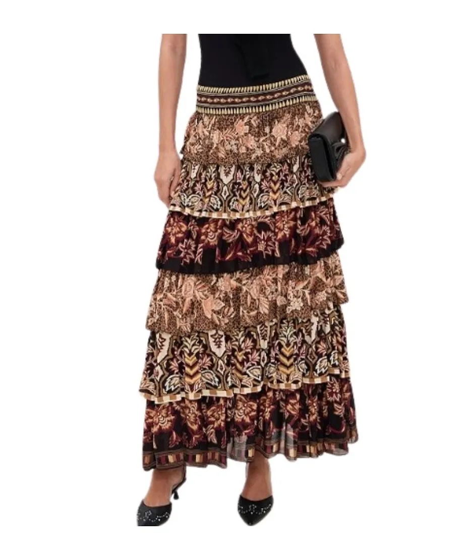 Ruffled Long Skirt