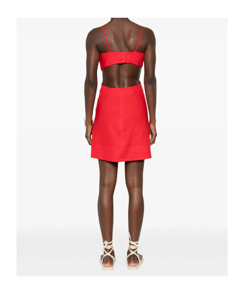 Farm Rio Cut-Out Detailed Mini Dress