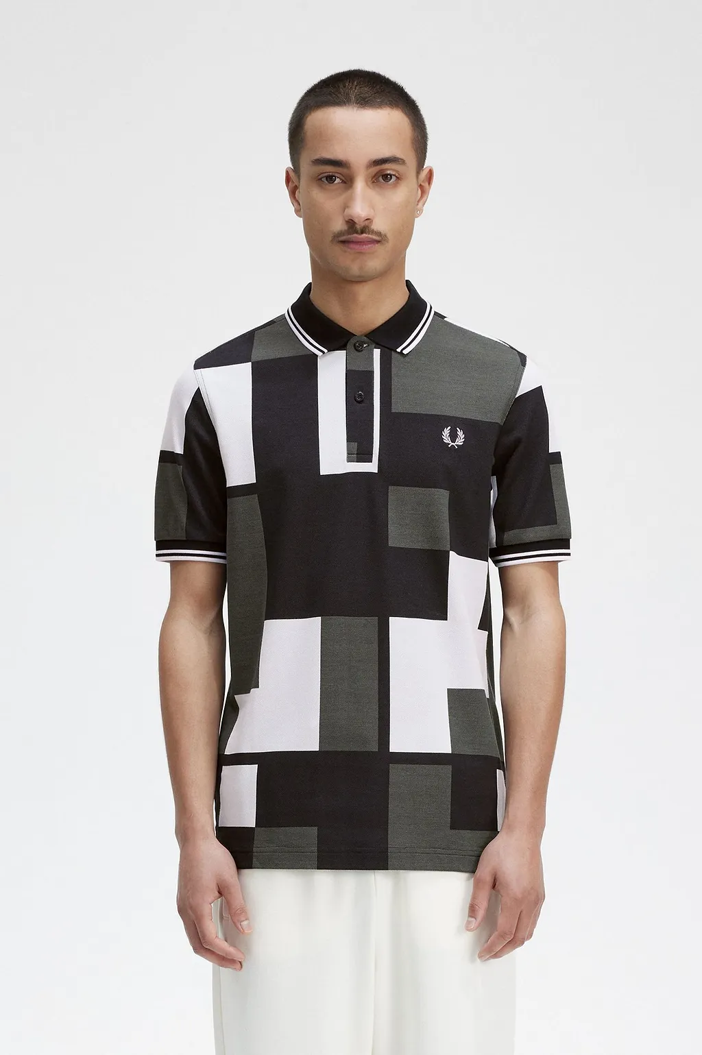 Pixel Printed Polo Shirt