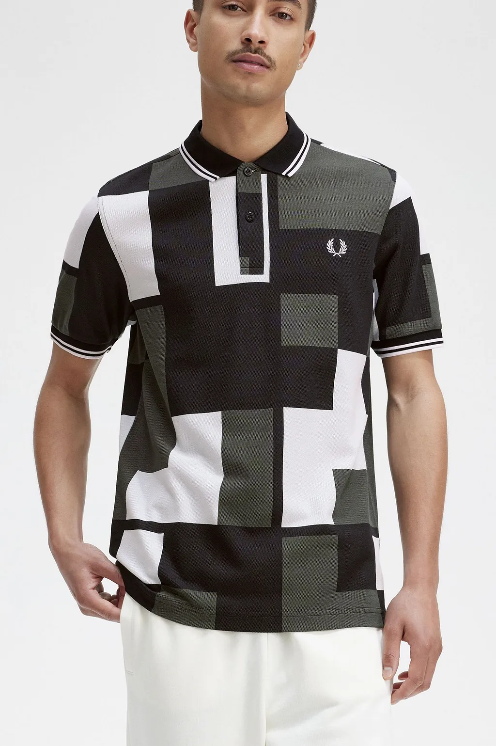 Pixel Printed Polo Shirt