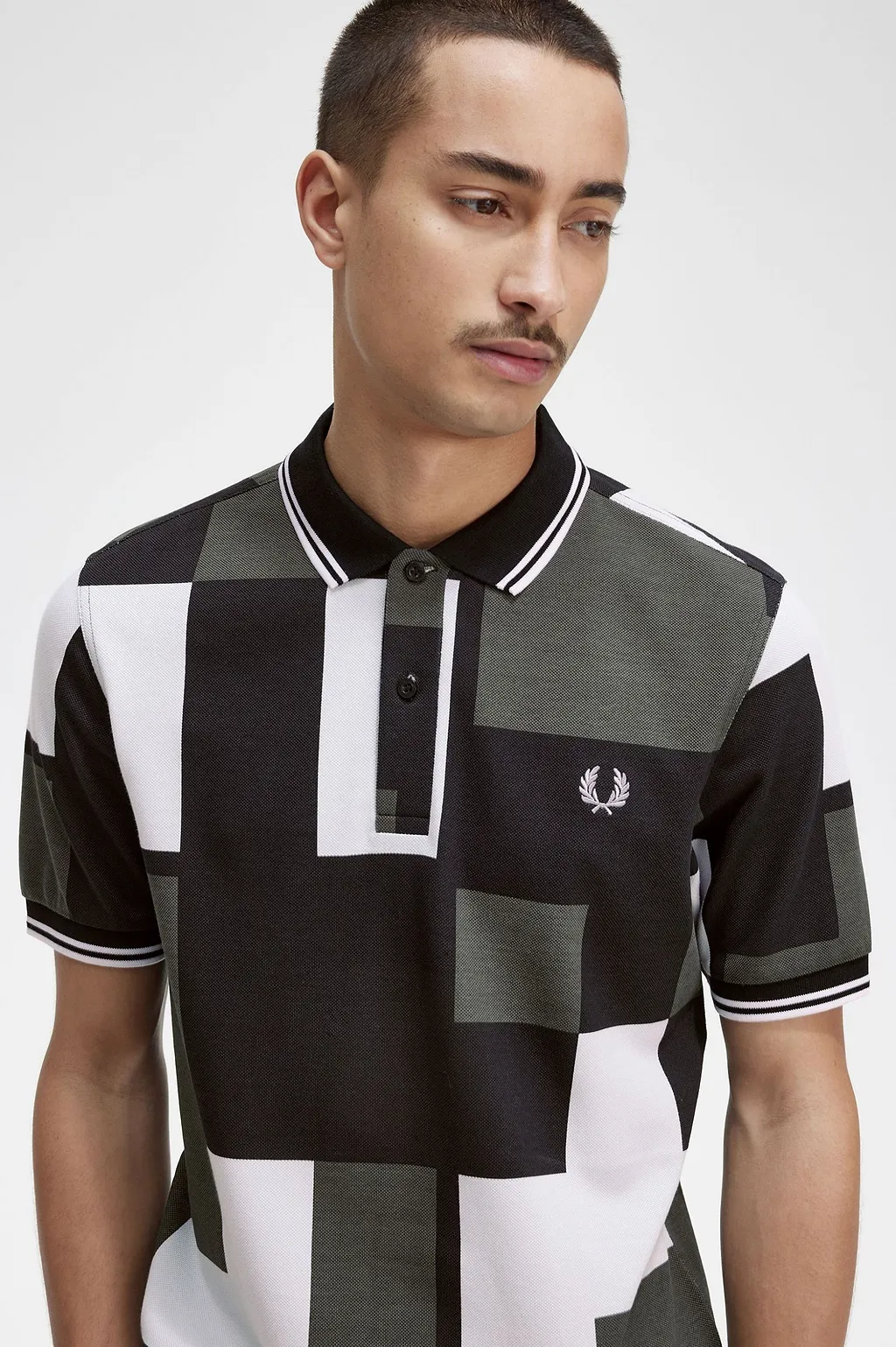 Pixel Printed Polo Shirt