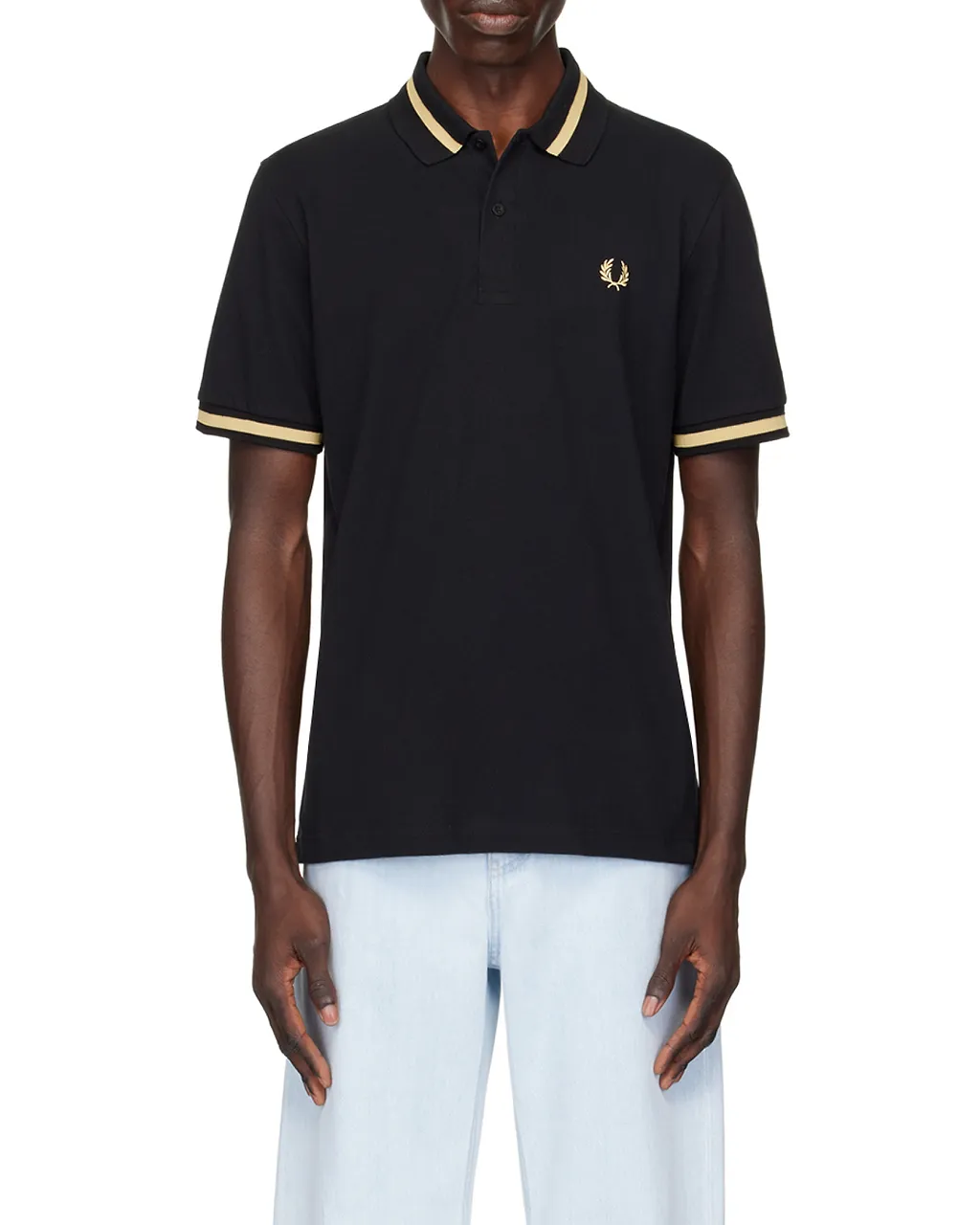 Striped Short-Sleeved Polo Shirt