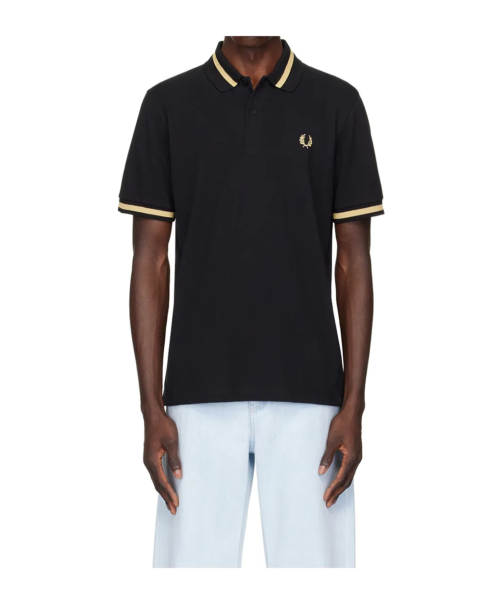 Striped Short-Sleeved Polo Shirt