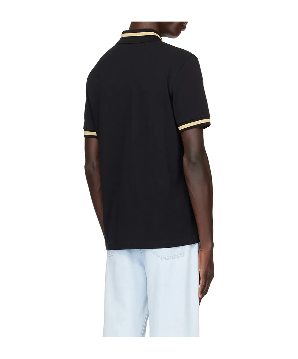 Striped Short-Sleeved Polo Shirt