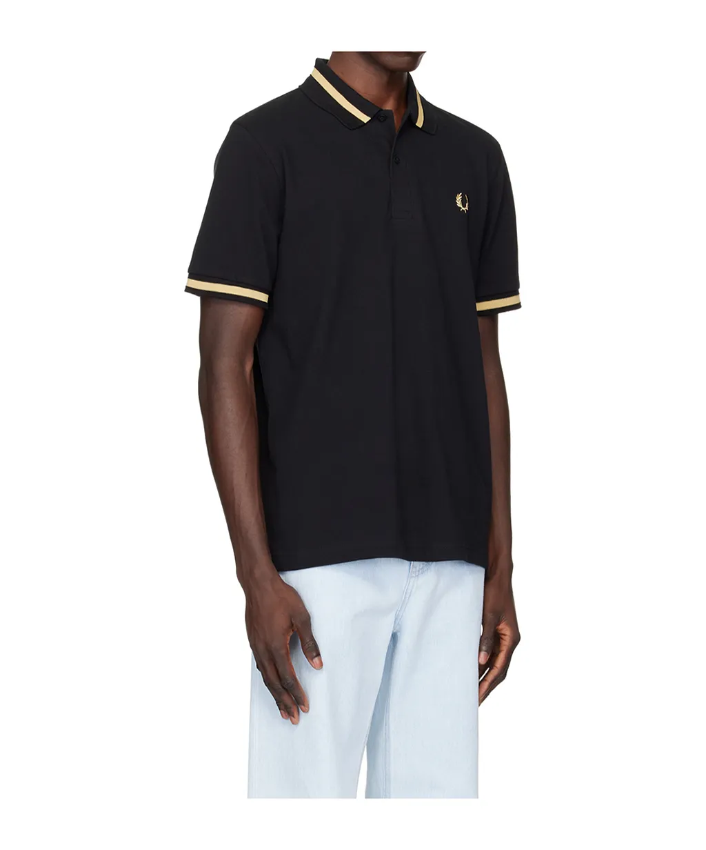 Striped Short-Sleeved Polo Shirt