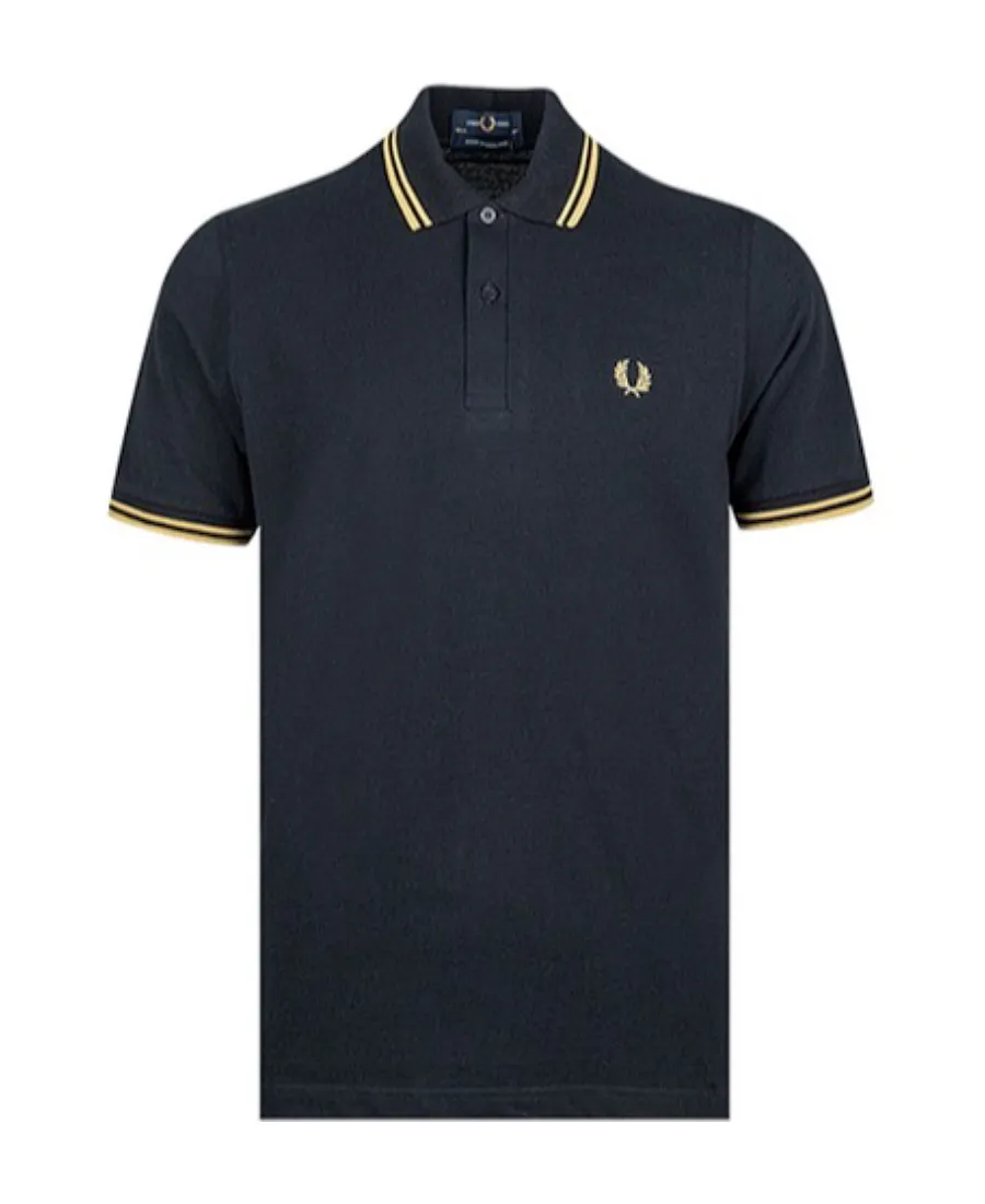 Short-Sleeved Striped Detail Polo Shirt