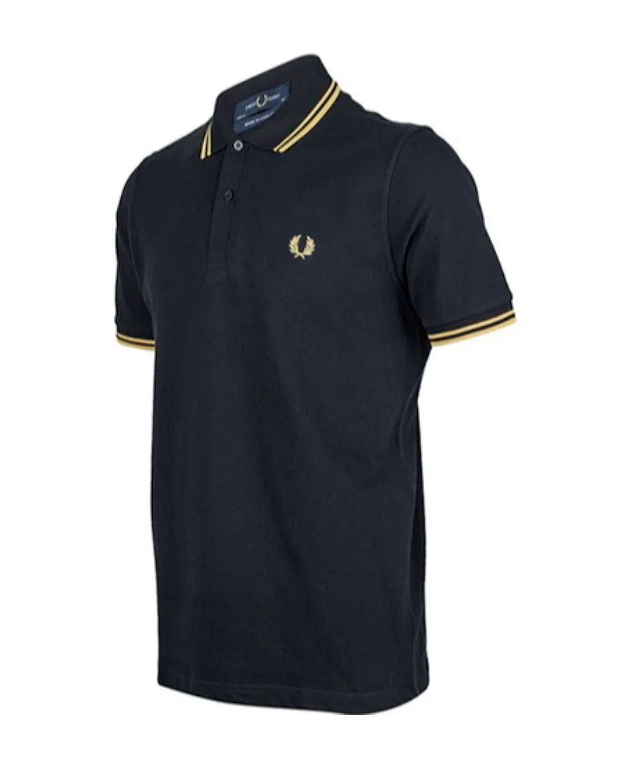 Short-Sleeved Striped Detail Polo Shirt