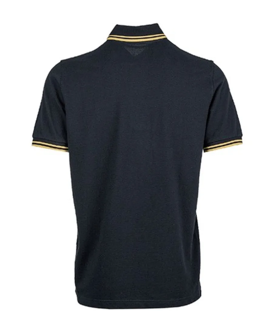 Short-Sleeved Striped Detail Polo Shirt