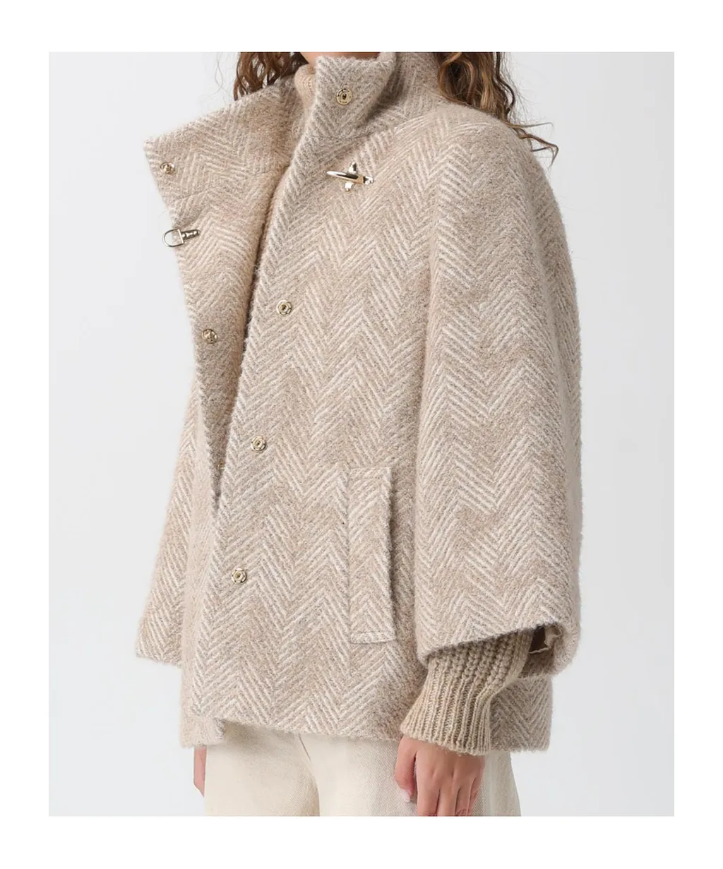 Fay Hook-Closure Cape Coat