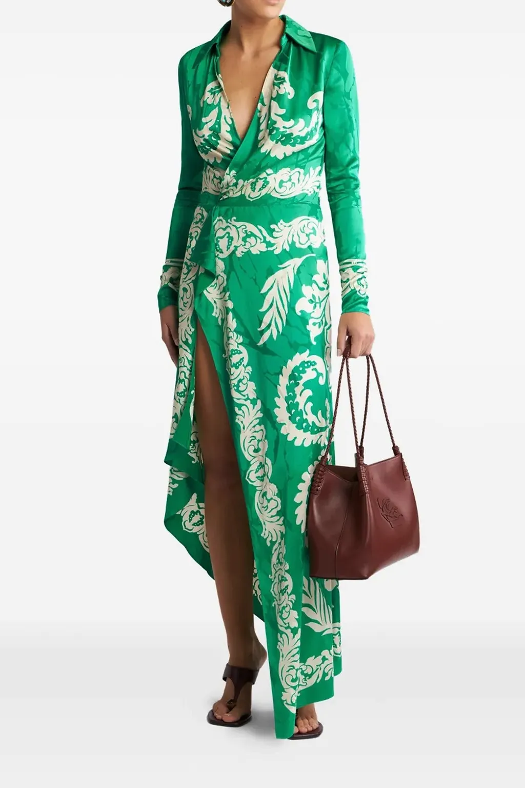 Etro All-Over Graphic Printed Wrap Dress