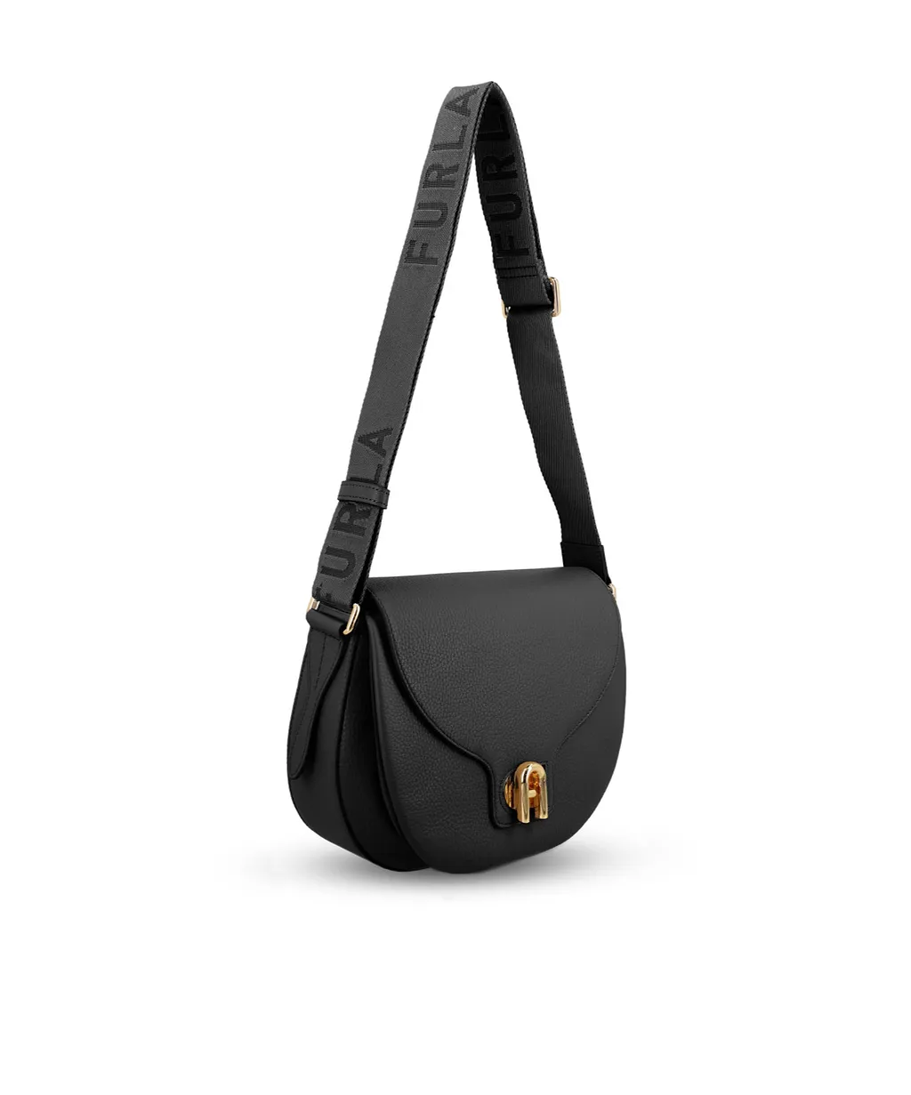 Furla Logo Plaque Foldover-Top Shoulder Bag