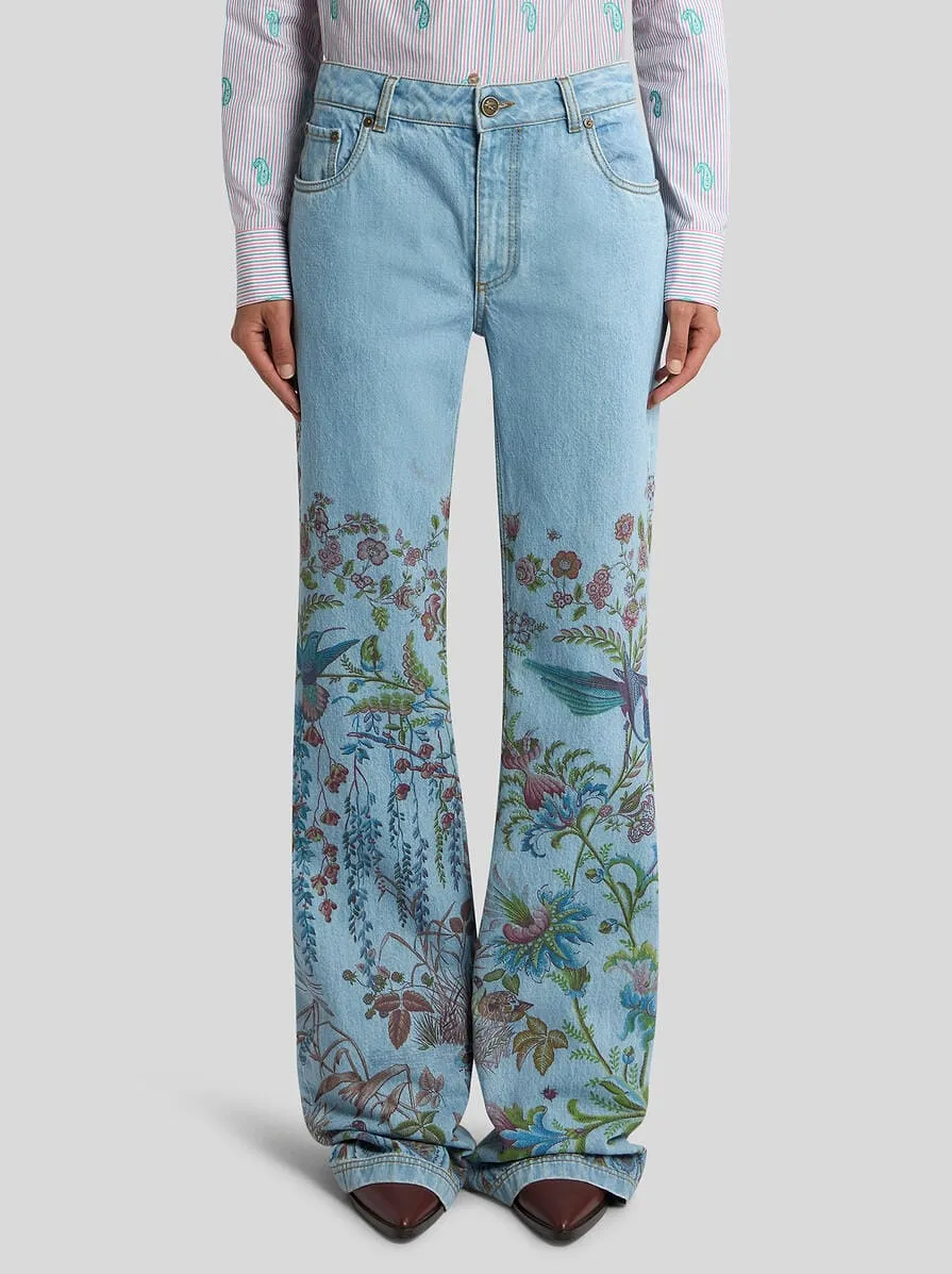 Etro Botanical Flared Jeans