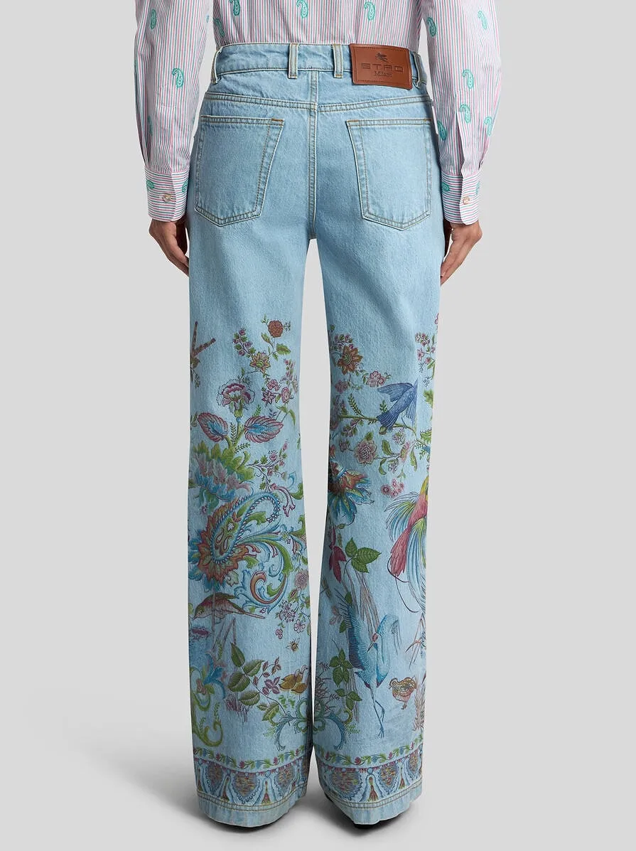 Etro Botanical Flared Jeans