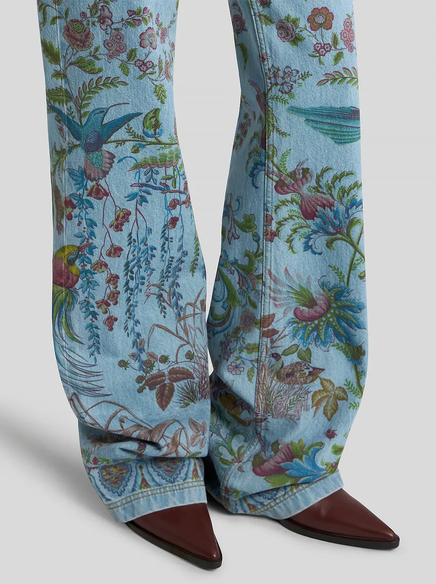 Etro Botanical Flared Jeans
