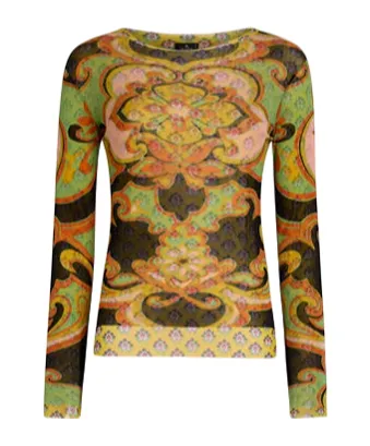 Etro Double Layer Patterned Knitted Top