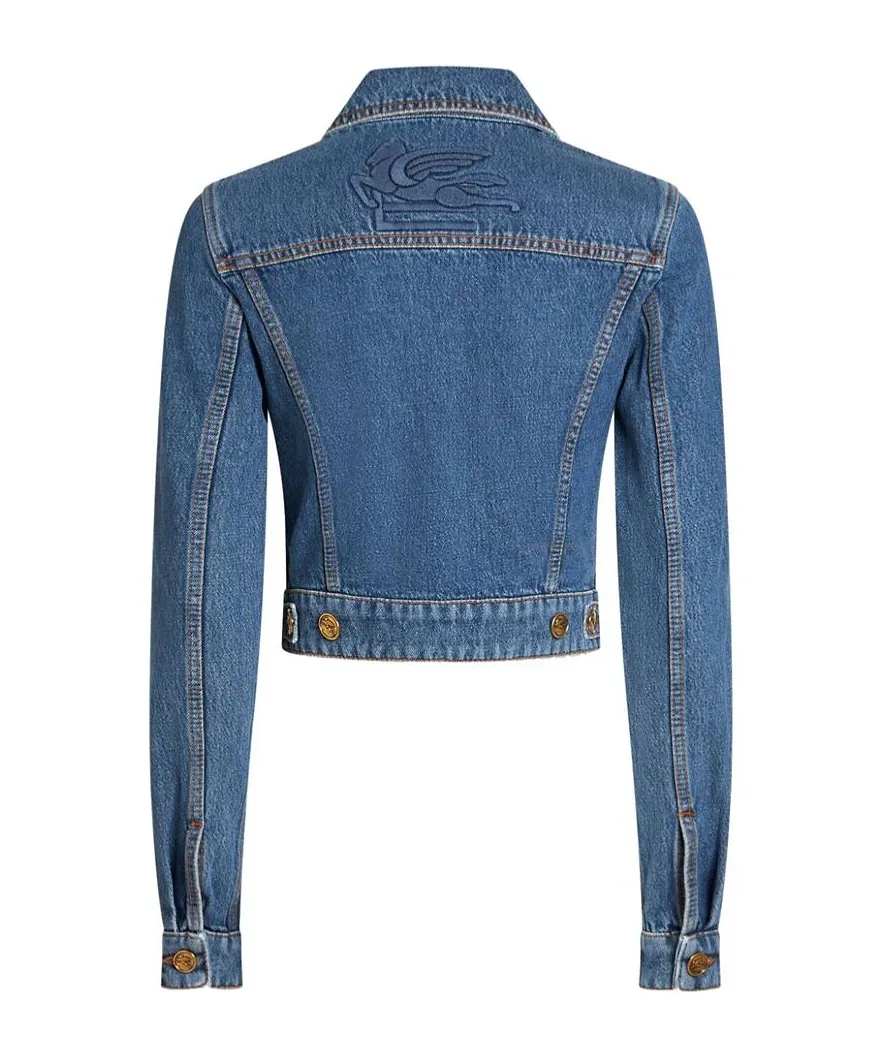 Etro Denim Cropped Jacket