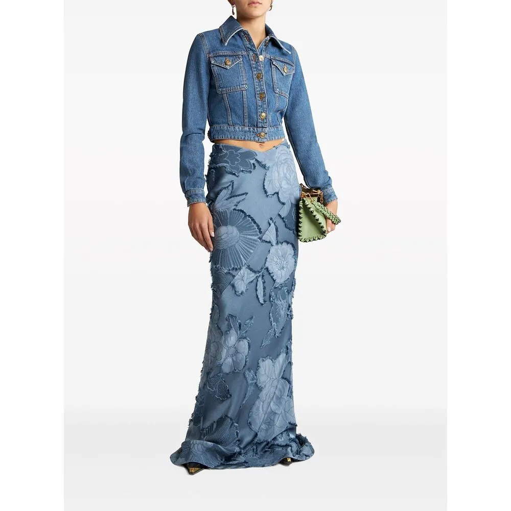 Etro Denim Cropped Jacket