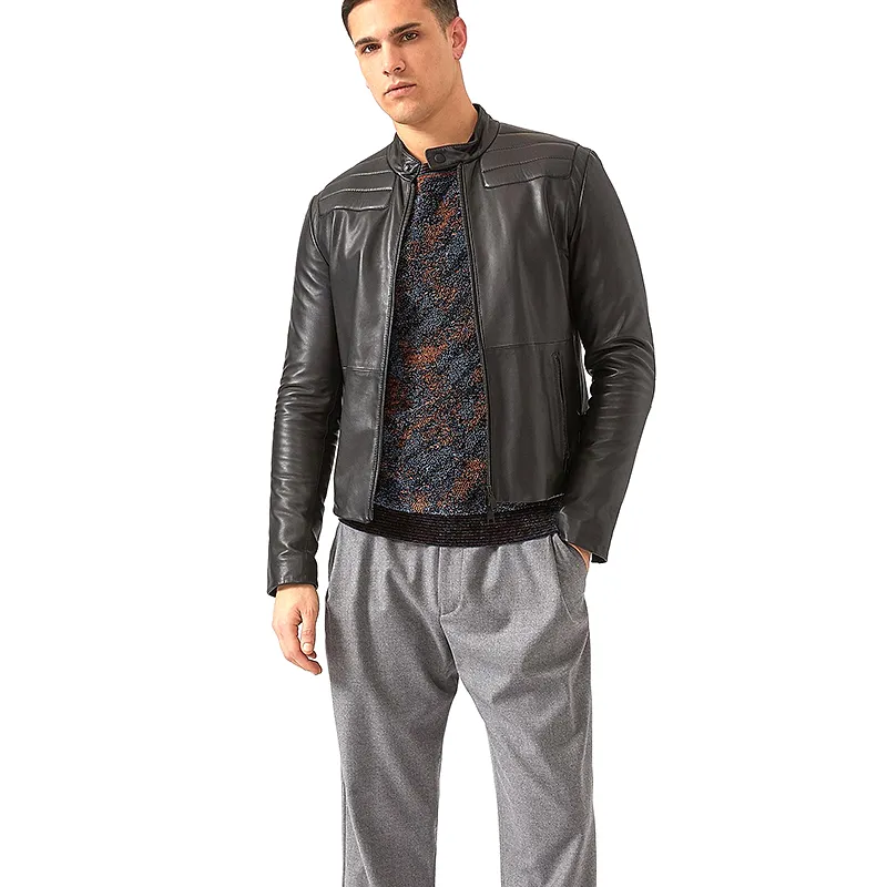 Logo Leather Jacket