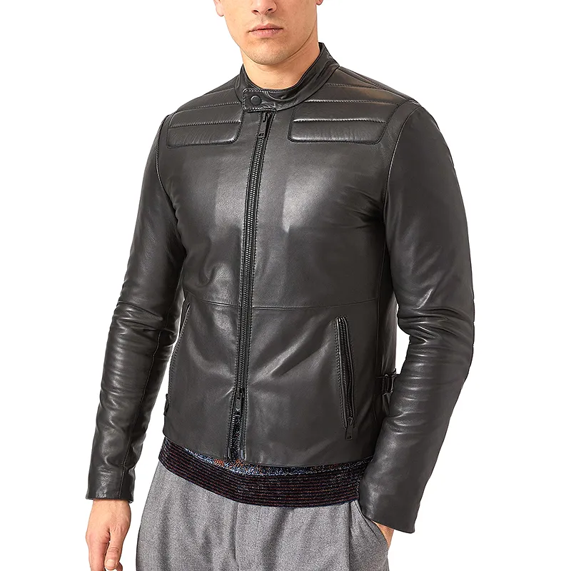 Logo Leather Jacket