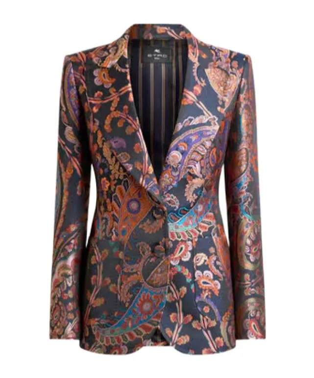 Etro Fitted Paisley Blazer