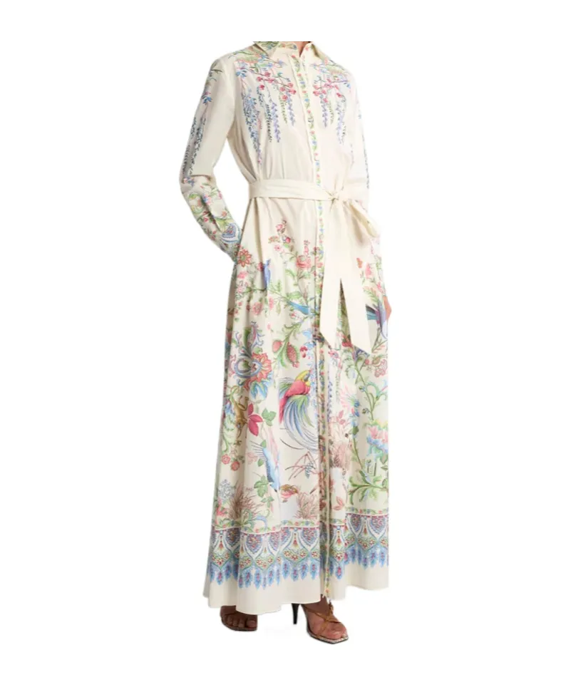 Etro Floral-Printed Shirt Maxi Dress