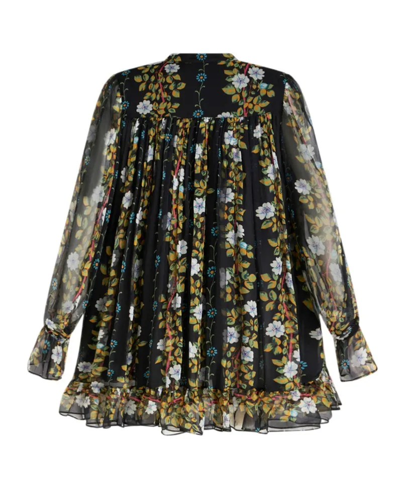 Etro Floral-Printed Pleated Dress