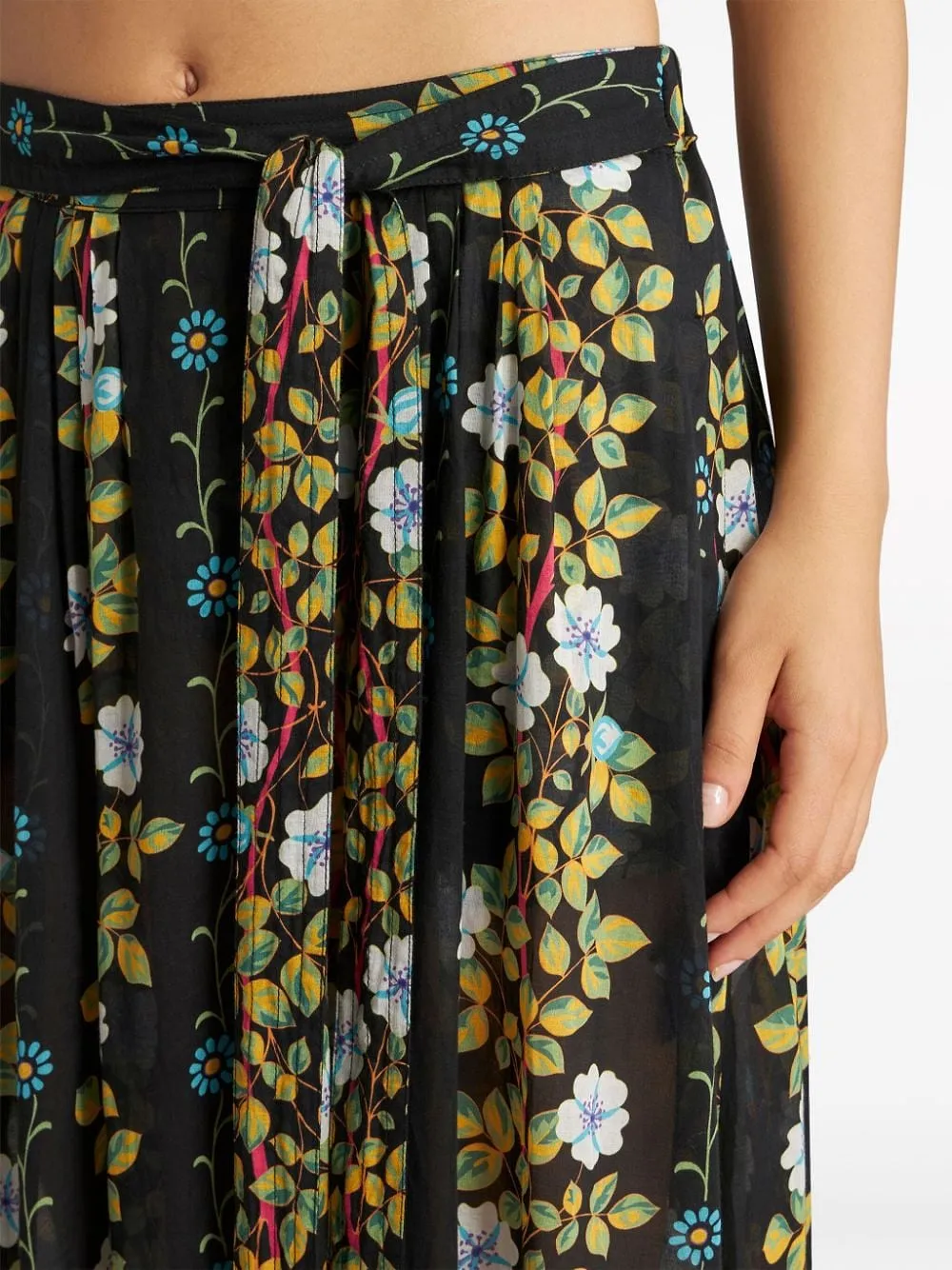 Etro Floral Printed Flared Midi Skirt
