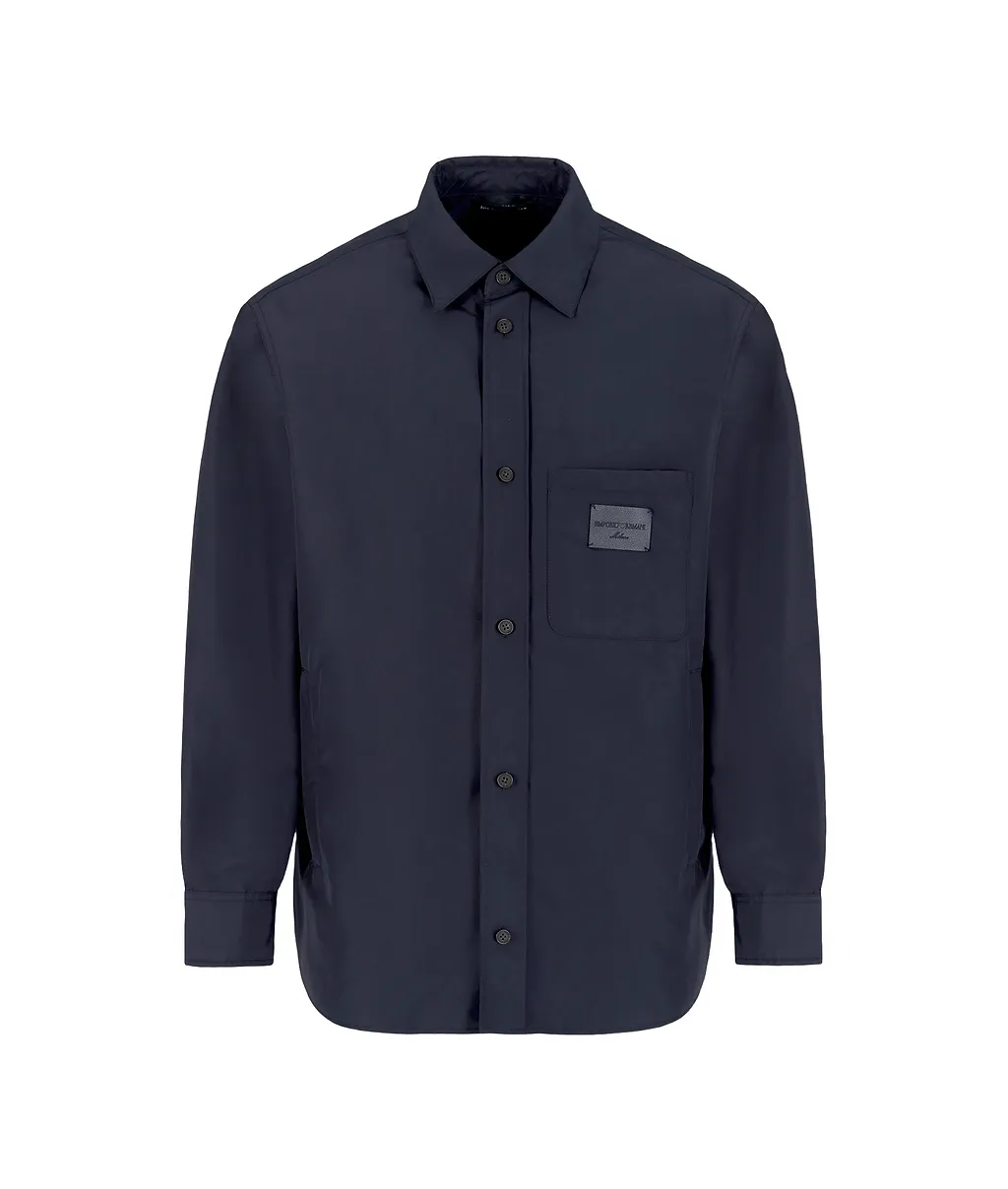 Logo-Patch Shirt Jacket