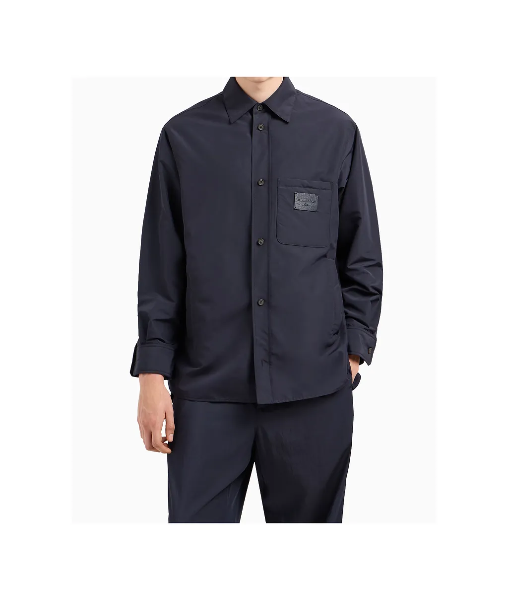 Logo-Patch Shirt Jacket