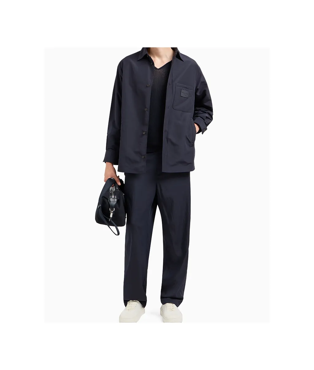 Logo-Patch Shirt Jacket