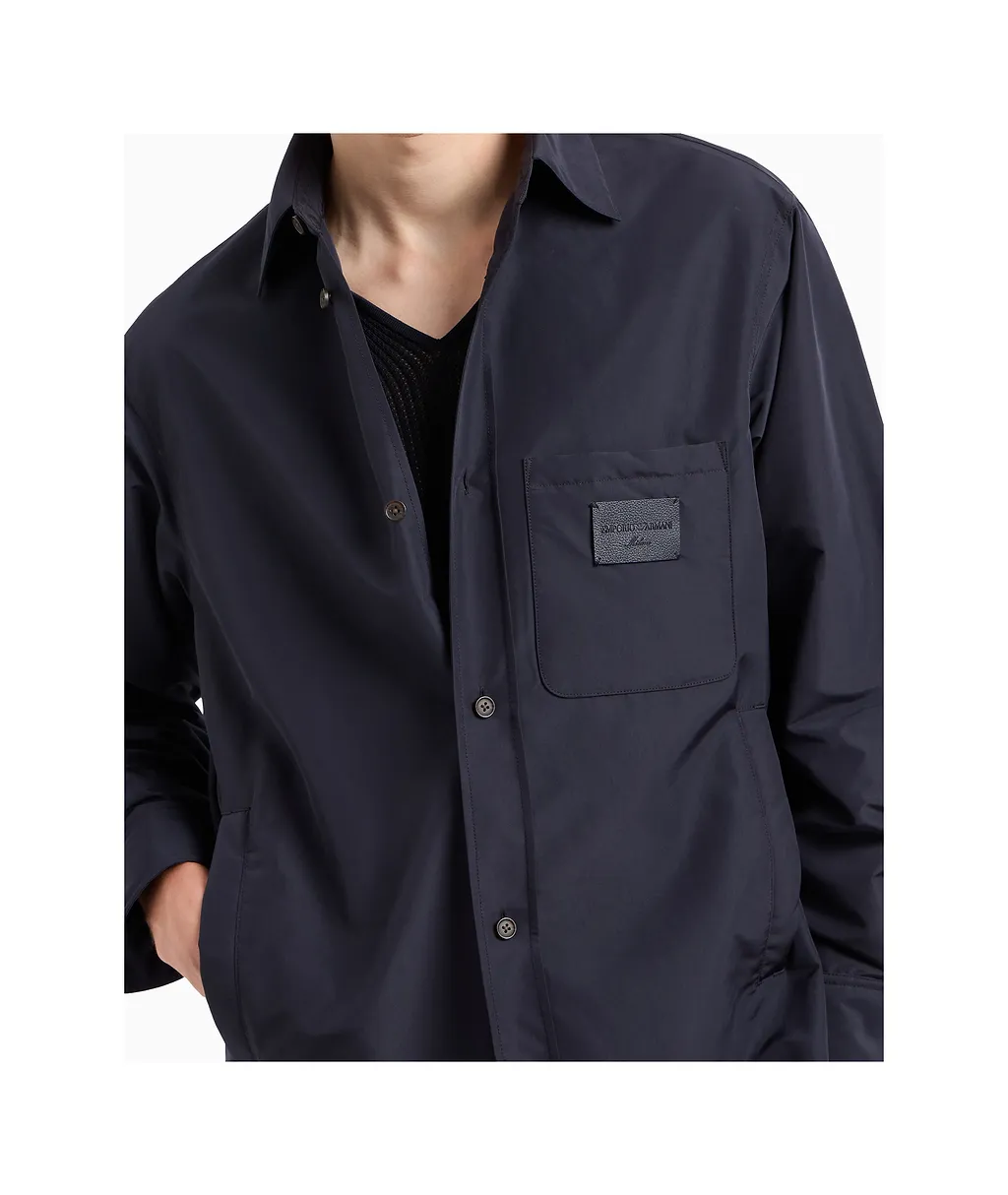 Logo-Patch Shirt Jacket