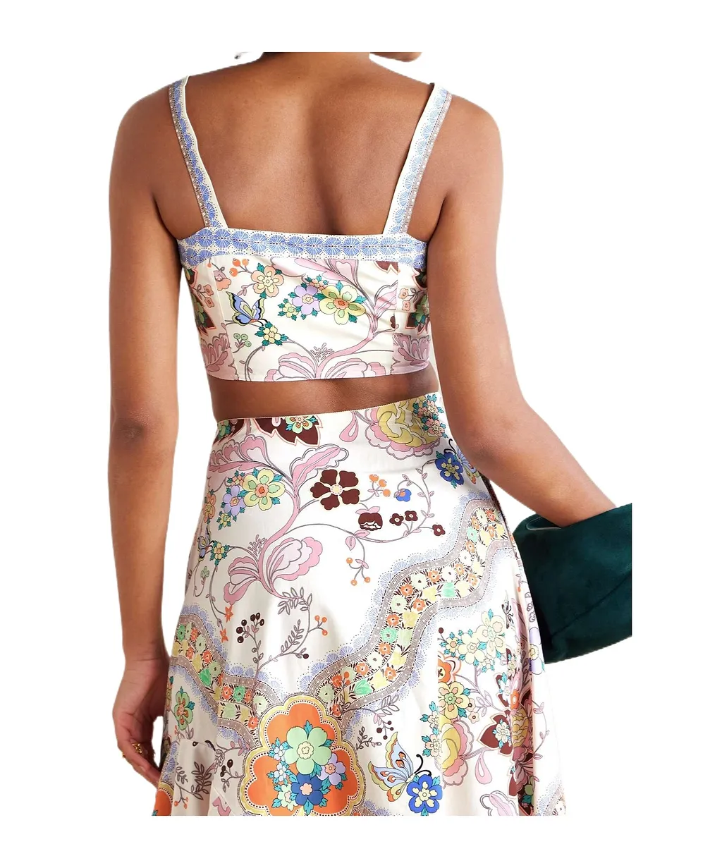 Etro Floral-Printed Sleeveless Cropped Top