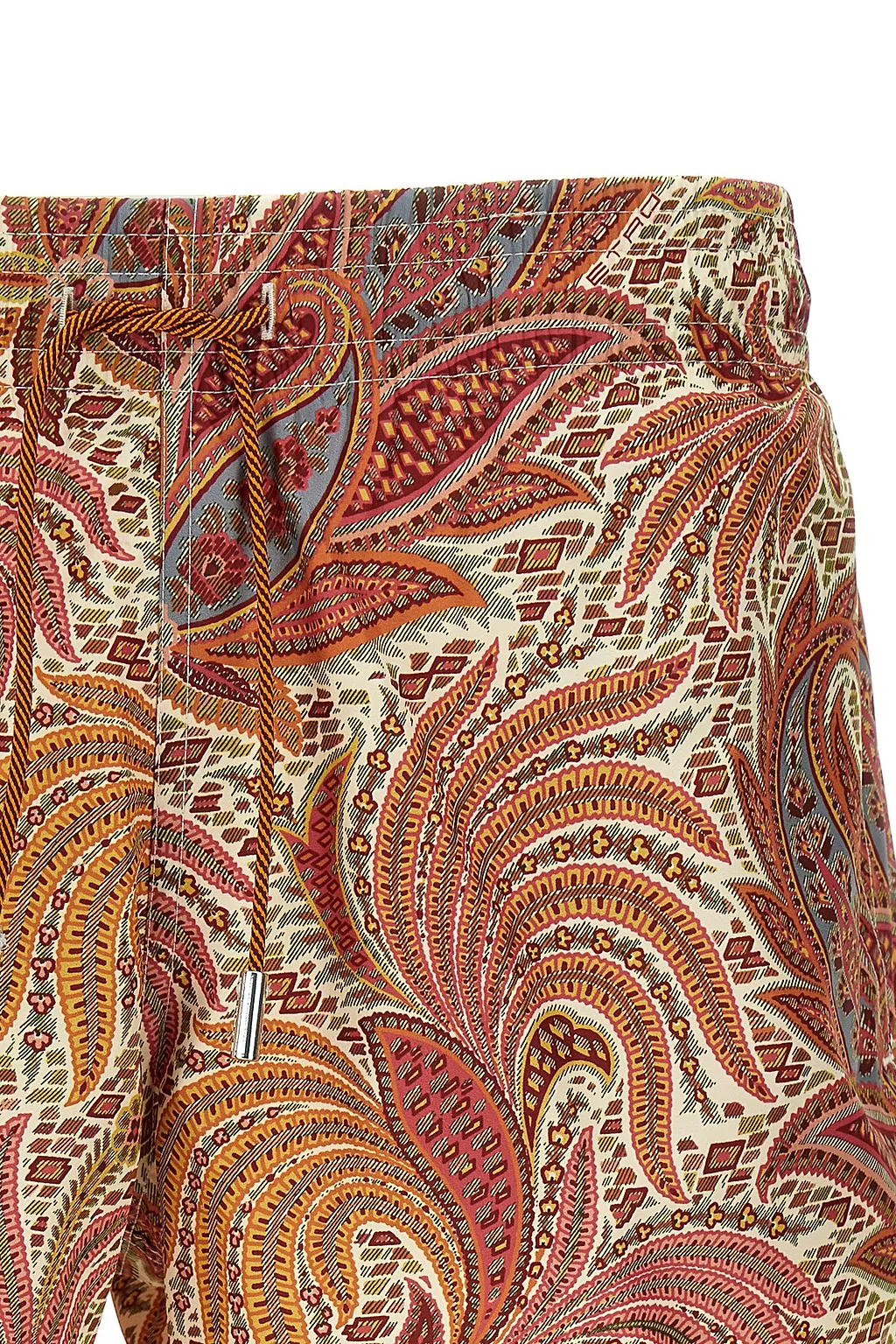 Etro Leaf Printed Drawstring Swim Shorts
